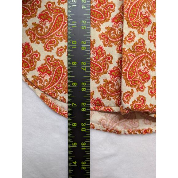 Pennleigh Club 333 Mens Short Sleeve Button Down Shirt M Red Paisley WT Grant Co - Picture 5 of 6